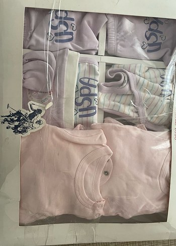 Pembe Baskılı Uzun Kollu Bebek Hastane Kıyafeti
