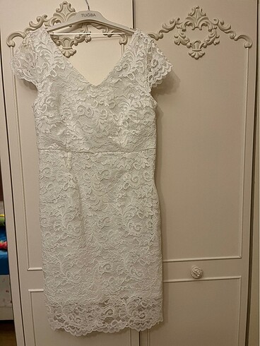 Beyaz dantel elbise LCW