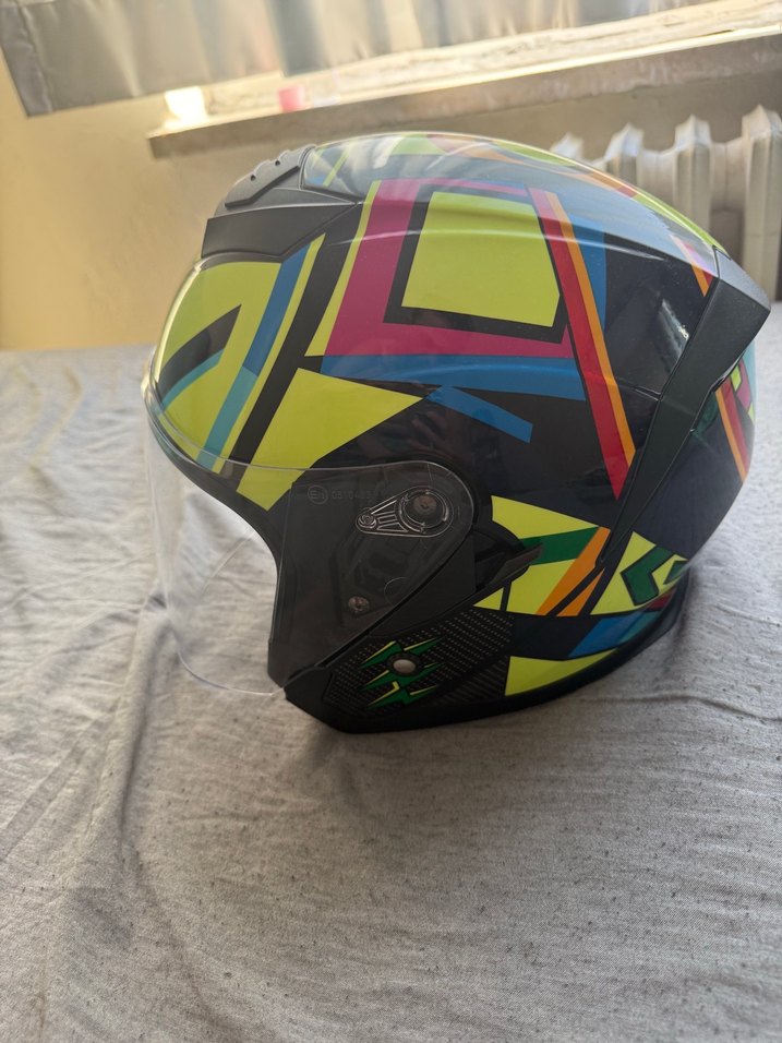 Diger Sarı Renkli Biker Motosiklet Kaskı - Görsel 4