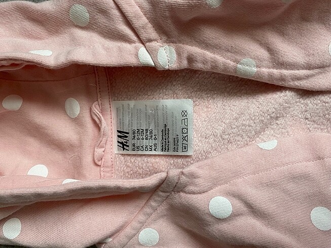 9 Ay Beden pembe Renk H&M sabahlık