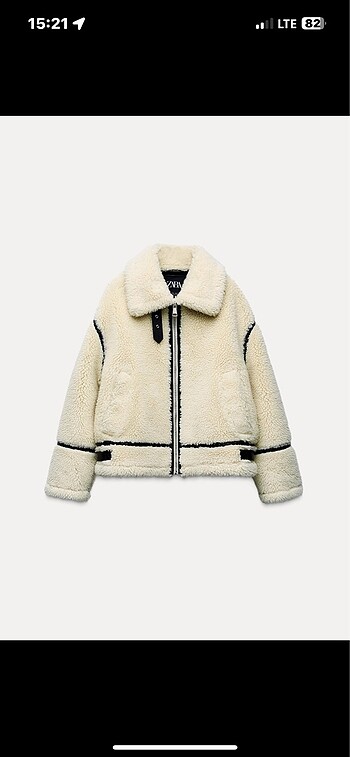 Zara peluş mont