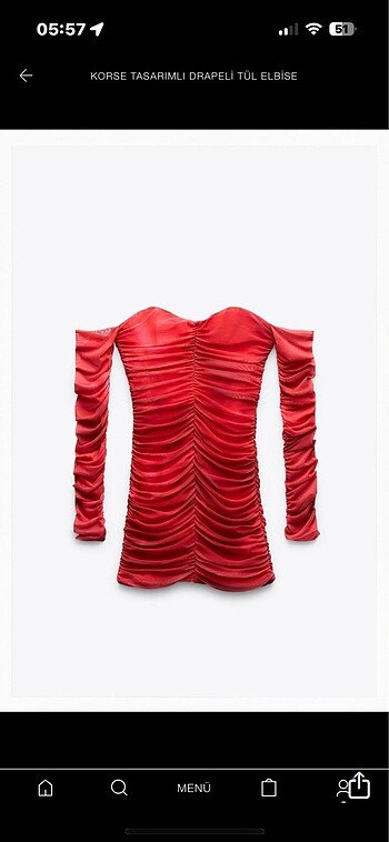 ZARA KORSE TASARIMLI L BEDEN ELBİSE #ZAR