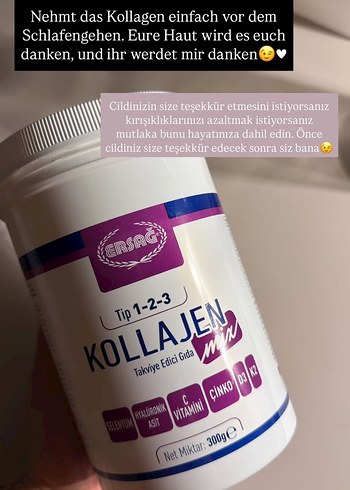 Ersag Kollajen Mix Tip 1-2-3 Toz Takviye 300g - Görsel 3