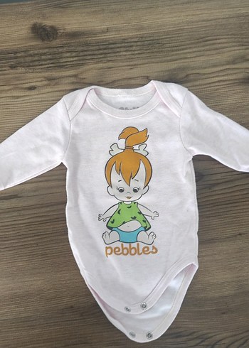 Beyaz, Uzun Kollu, Baskılı Bebek Çıtçıtlı Body