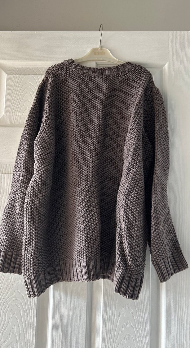 Gri Örgü Kadın Kazak - Görsel 2