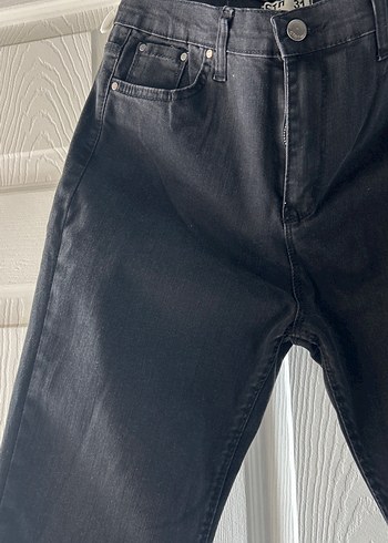 Siyah Regular Fit Kadın Denim Pantolon - Görsel 2