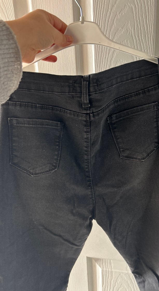 Siyah Regular Fit Kadın Denim Pantolon - Görsel 3