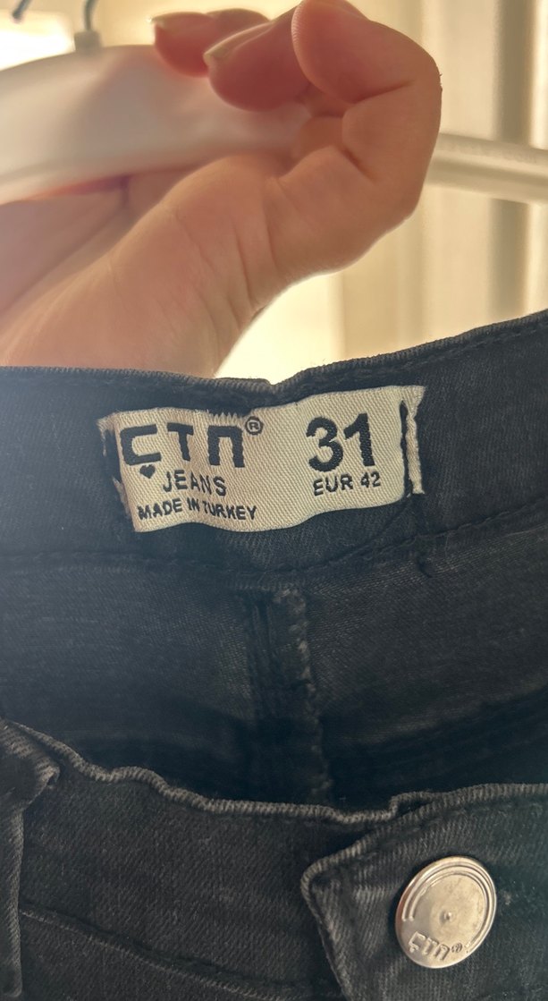 Siyah Regular Fit Kadın Denim Pantolon - Görsel 4
