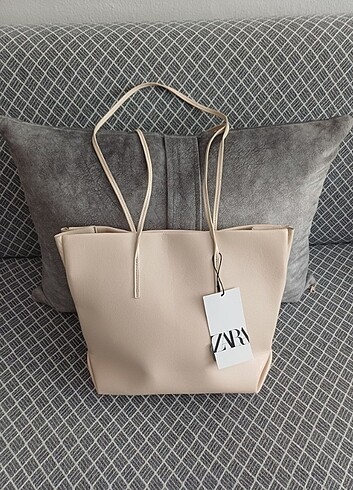 Zara etiketli tote çanta 