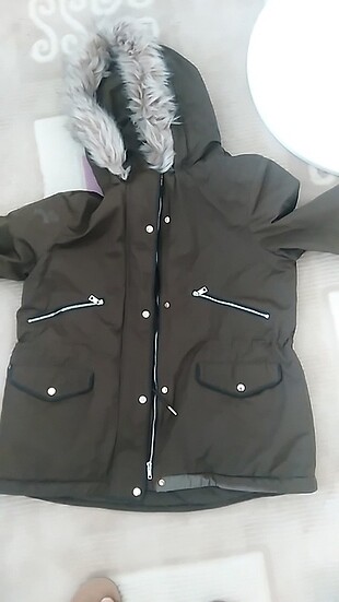 m Beden yeşil Renk Mont- ZARA