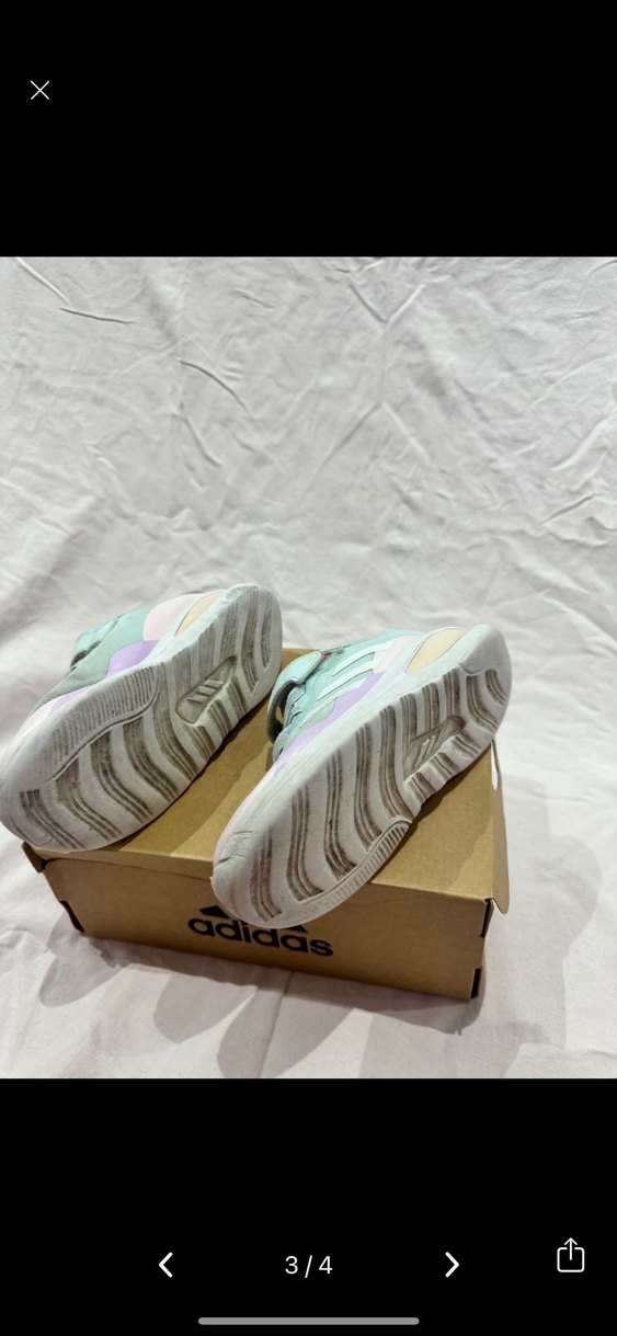 Kız Çocuk Beyaz Pastel Adidas Spor Ayakkabı - Görsel 3