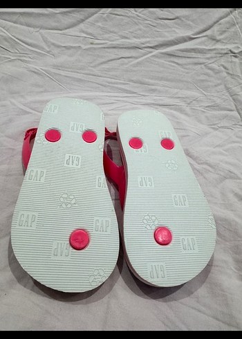 Pembe Elastik Bantlı Çizgili gap sandalet - Görsel 2