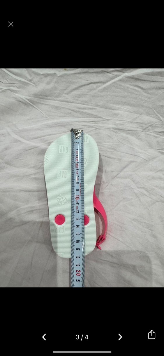 Pembe Elastik Bantlı Çizgili gap sandalet - Görsel 3