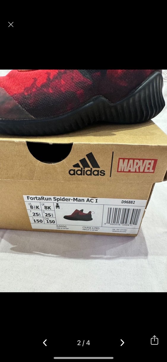 Koyu Kırmızı Erkek Çocuk Spor Ayakkabı adidas - Görsel 4