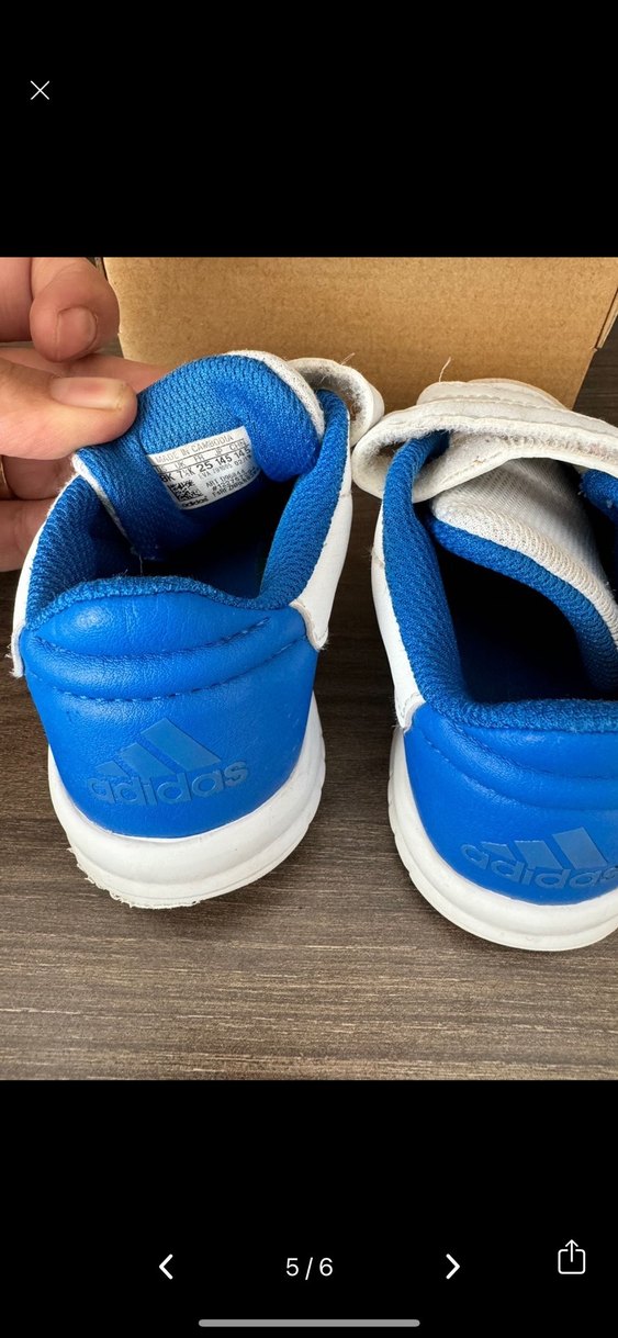 Beyaz Mavi Erkek Çocuk Spor Ayakkabı adidas - Görsel 5