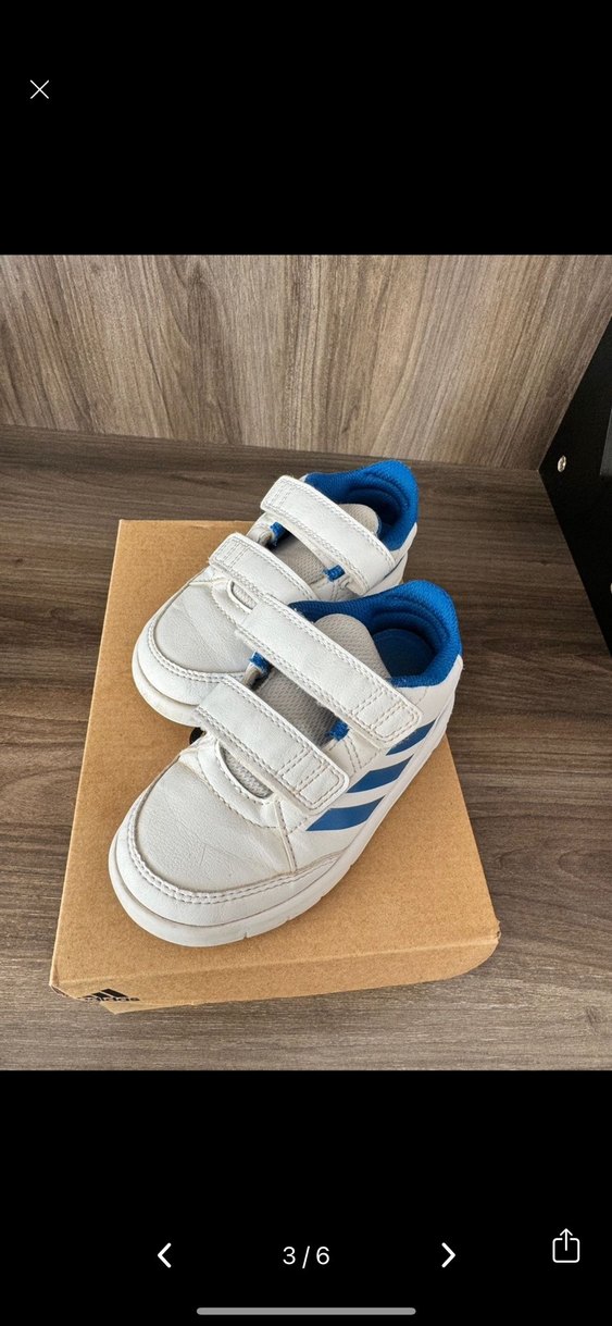 Beyaz Mavi Erkek Çocuk Spor Ayakkabı adidas - Görsel 3