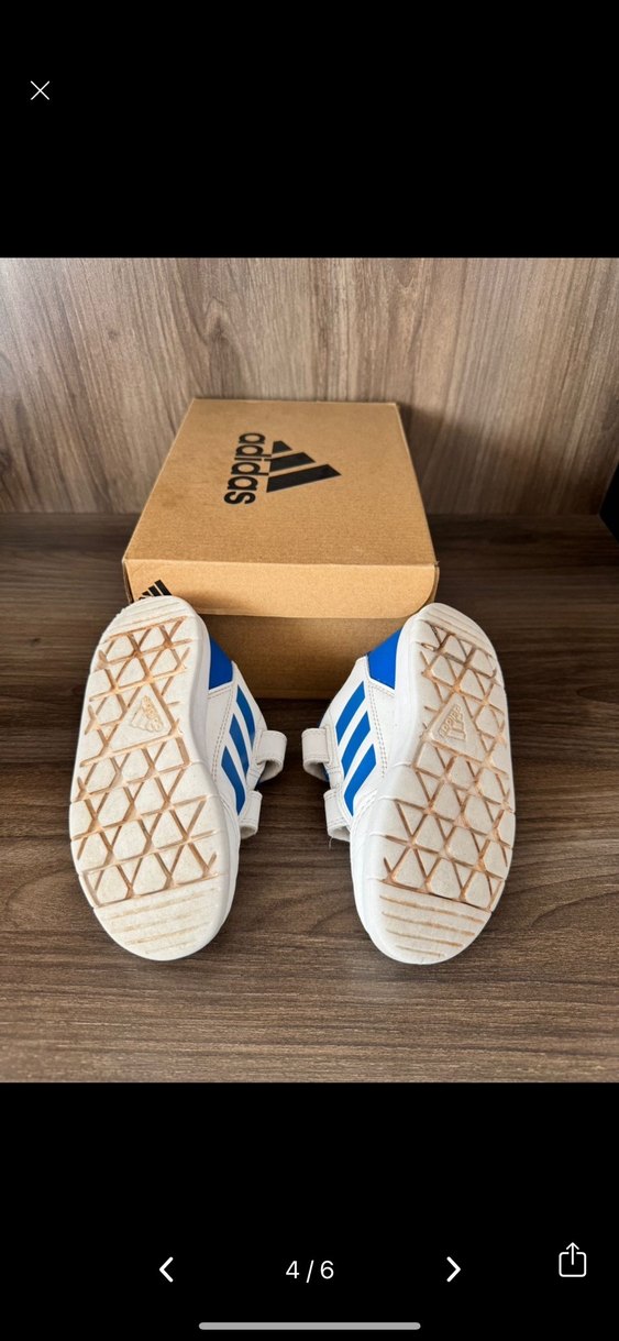 Beyaz Mavi Erkek Çocuk Spor Ayakkabı adidas - Görsel 4