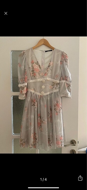 Vintage çiçekli elbise