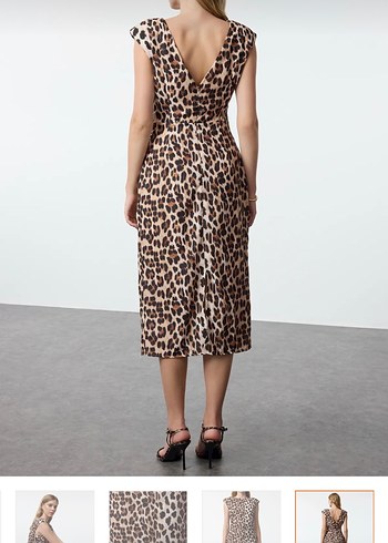 Trendyol & Milla Kahverengi Leopar Desenli Elbise