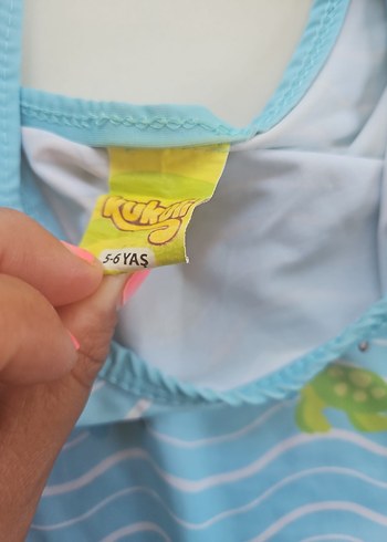 Renkli Baskılı Kız Çocuk Mayo - Görsel 2