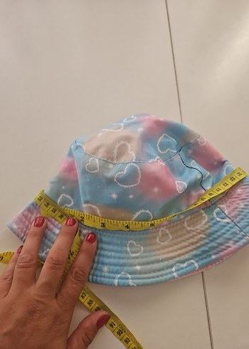 Çok Renkli Kalpli Çocuk Şapkası - Görsel 3