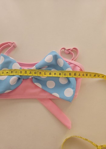 Puantiyeli Fiyonk Detaylı Pembe Bikini Üstü - Görsel 4