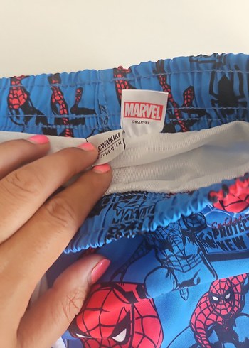 Renkli Baskılı Mavi Çocuk Şort - Görsel 2