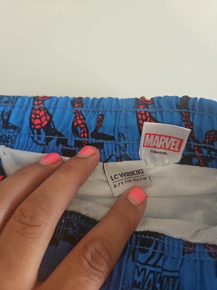 Renkli Baskılı Mavi Çocuk Şort - Görsel 3