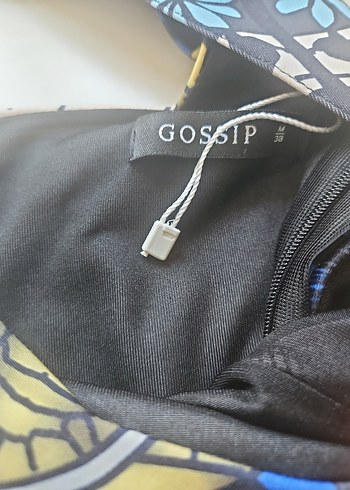 Renkli Desenli Uzun Kollu Fırfırlı Elbise - Görsel 4