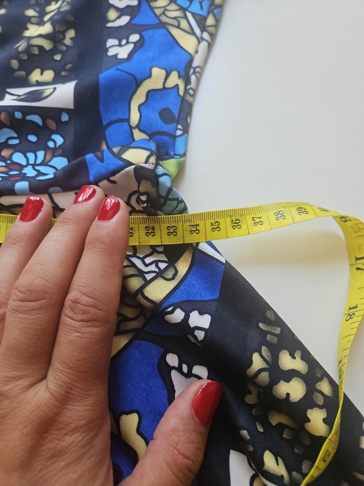 Renkli Desenli Uzun Kollu Fırfırlı Elbise - Görsel 3