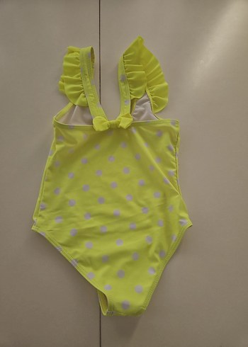 Sarı Puantiyeli Kız Çocuk Mayo - Görsel 2