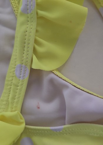 Sarı Puantiyeli Kız Çocuk Mayo - Görsel 5