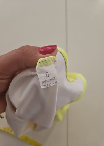 Sarı Puantiyeli Kız Çocuk Mayo - Görsel 6