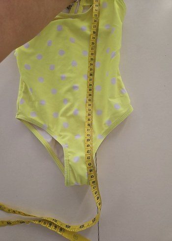 Sarı Puantiyeli Kız Çocuk Mayo - Görsel 7