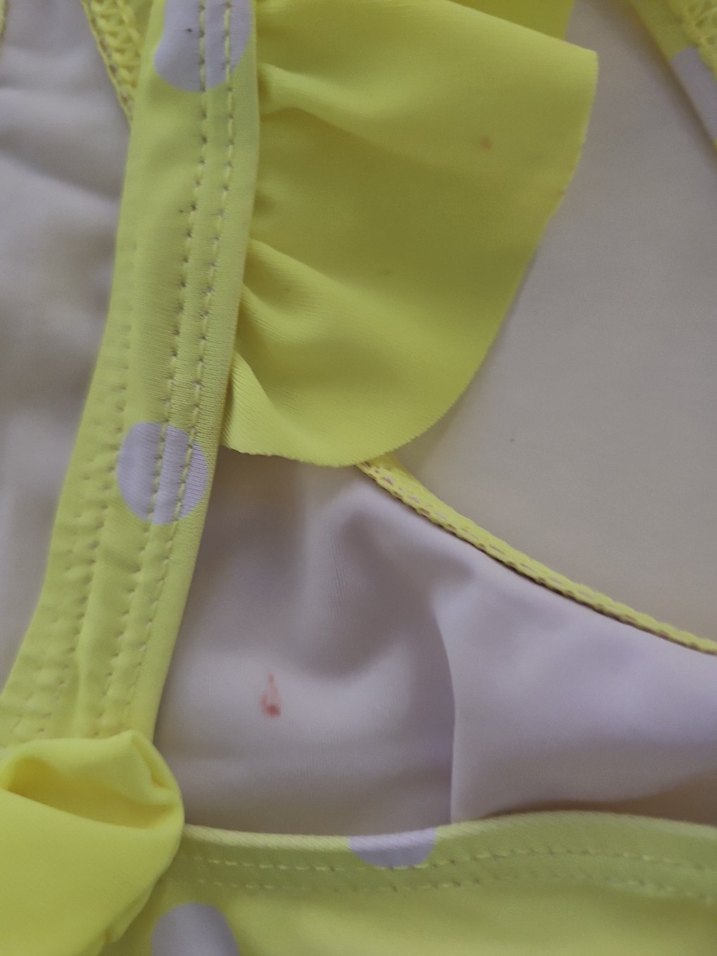 Sarı Puantiyeli Kız Çocuk Mayo - Görsel 5