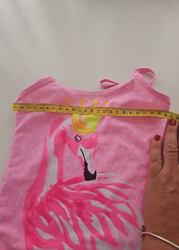 Pembe Pop Art Kız Çocuk Mayo - Görsel 5