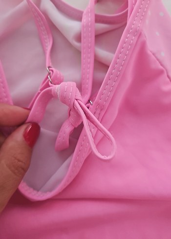 Pembe Pop Art Kız Çocuk Mayo - Görsel 3