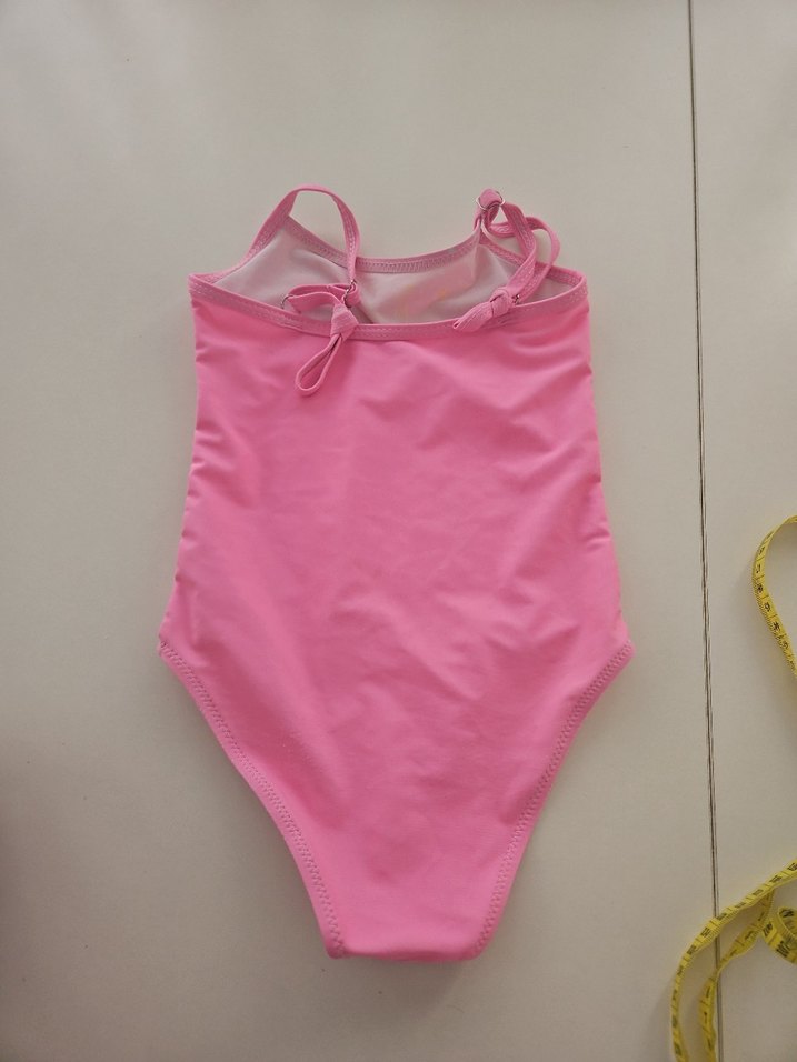 Pembe Pop Art Kız Çocuk Mayo - Görsel 2