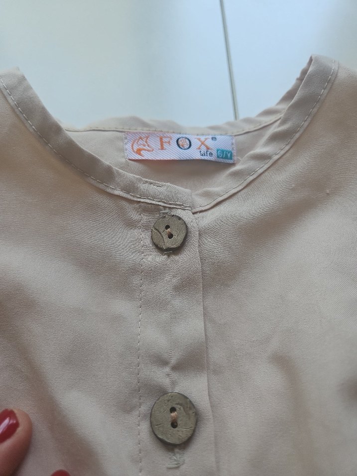 Kız Bebek Fırfırlı Bej Tulum - Görsel 2