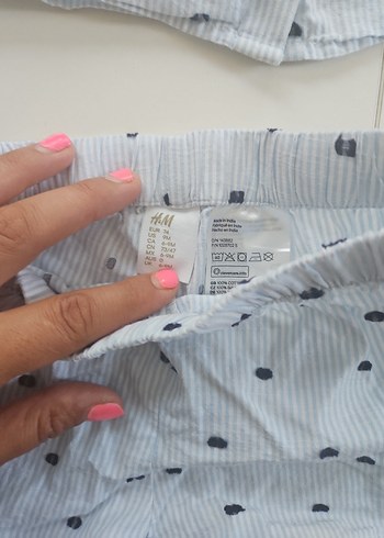 Düğmeli Kısa Kollu Bebek Kız Takımı - Görsel 3