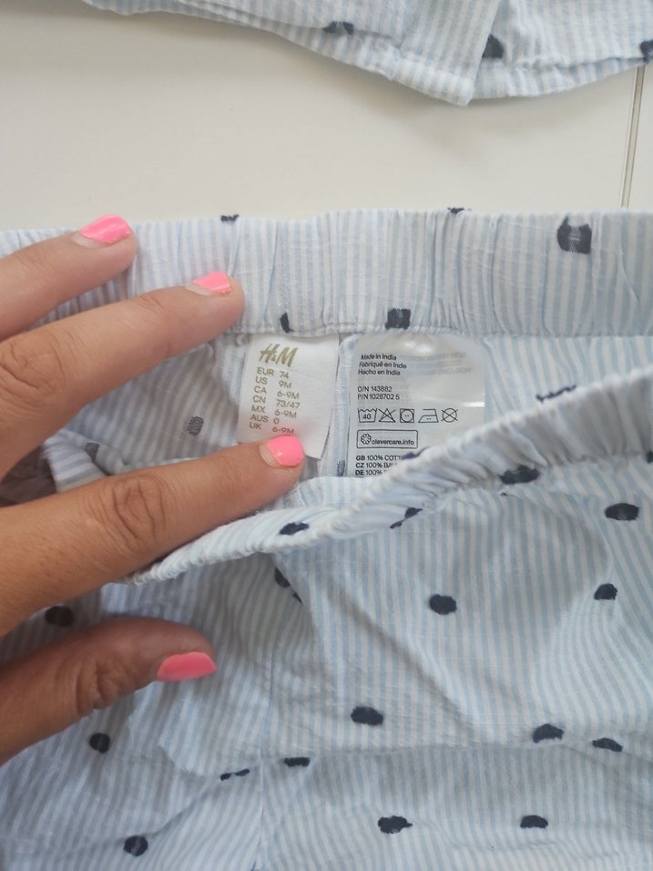 Düğmeli Kısa Kollu Bebek Kız Takımı - Görsel 3