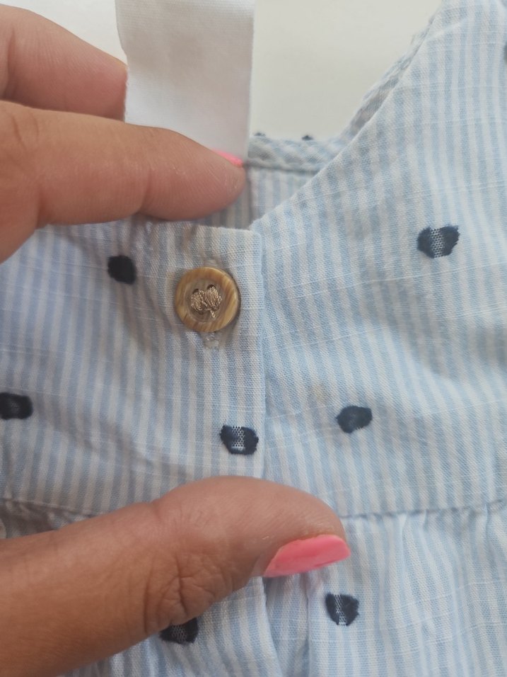 Düğmeli Kısa Kollu Bebek Kız Takımı - Görsel 5