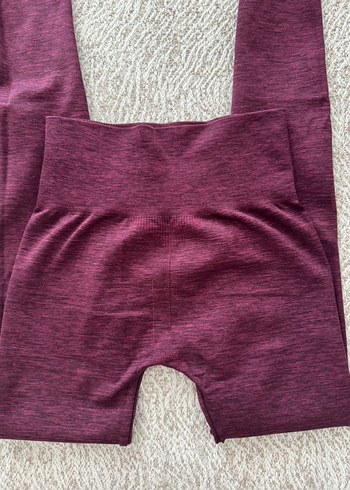 Bordo Kadın Spor Tayt - Görsel 3