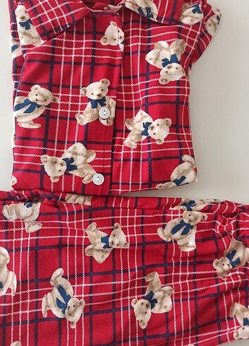8 Yaş Beden kırmızı Renk Çocuk pijama takimi