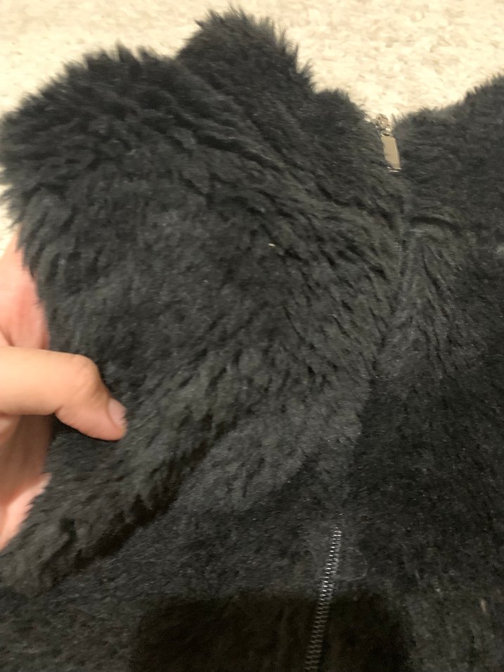 Kürk Detaylı Siyah Kadın Yelek - Görsel 2