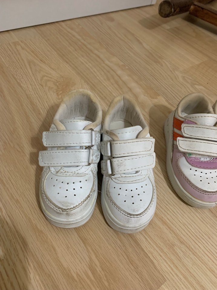 Kız Çocuk Beyaz Cırt Cırtlı Spor Ayakkabı - Görsel 2