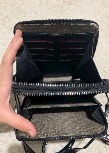 Renkli Bohem Fermuarlı Kadın Çanta - Görsel 2