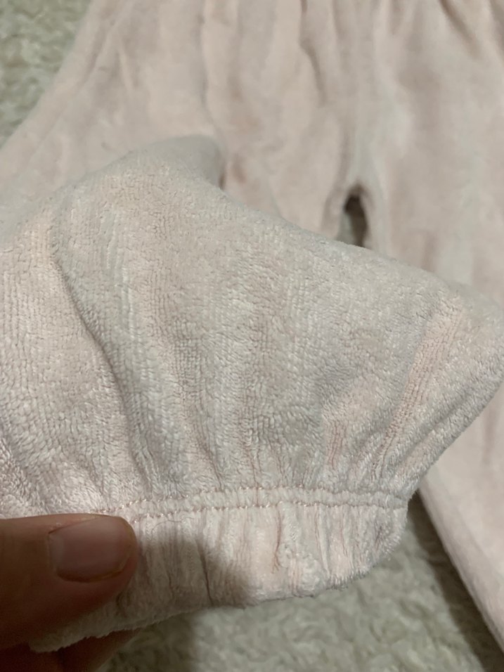 Pembe rahat kesim kadife kumaş kız çocuk eşofman - Görsel 2