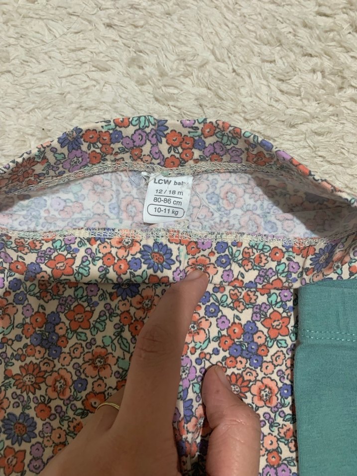 Kız Çocuk Pamuklu Pastel Tayt Seti - Görsel 2