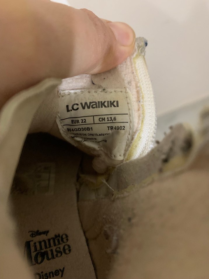 Kız Çocuk krem minnie mouse bot - Görsel 3